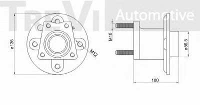 TREVI AUTOMOTIVE wb1530 -  Комплект подшипника ступицы колеса
